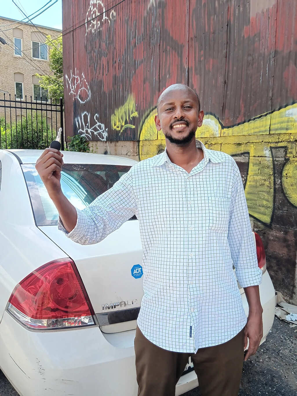 man happy with keyway locksmith service