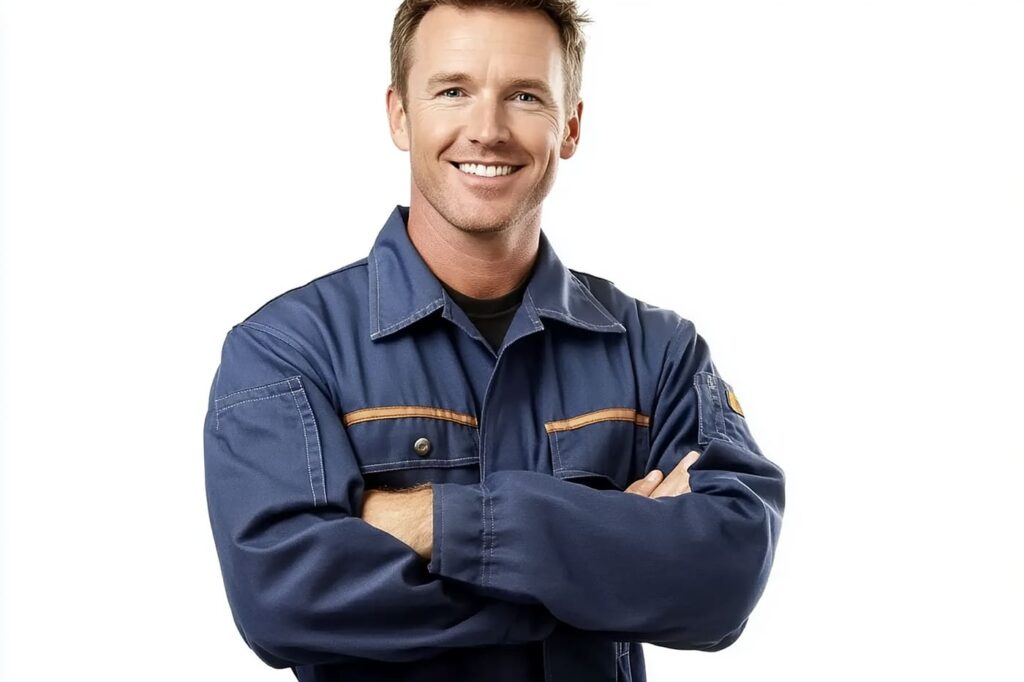 Locksmith smiling with his arms crossed