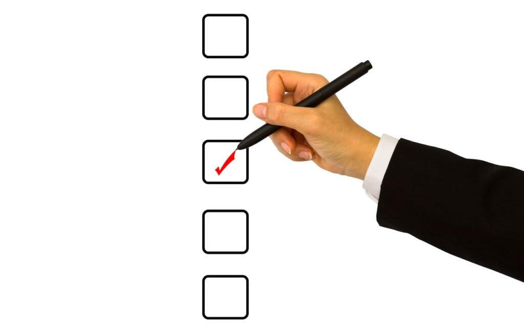 Locksmith client checking boxes