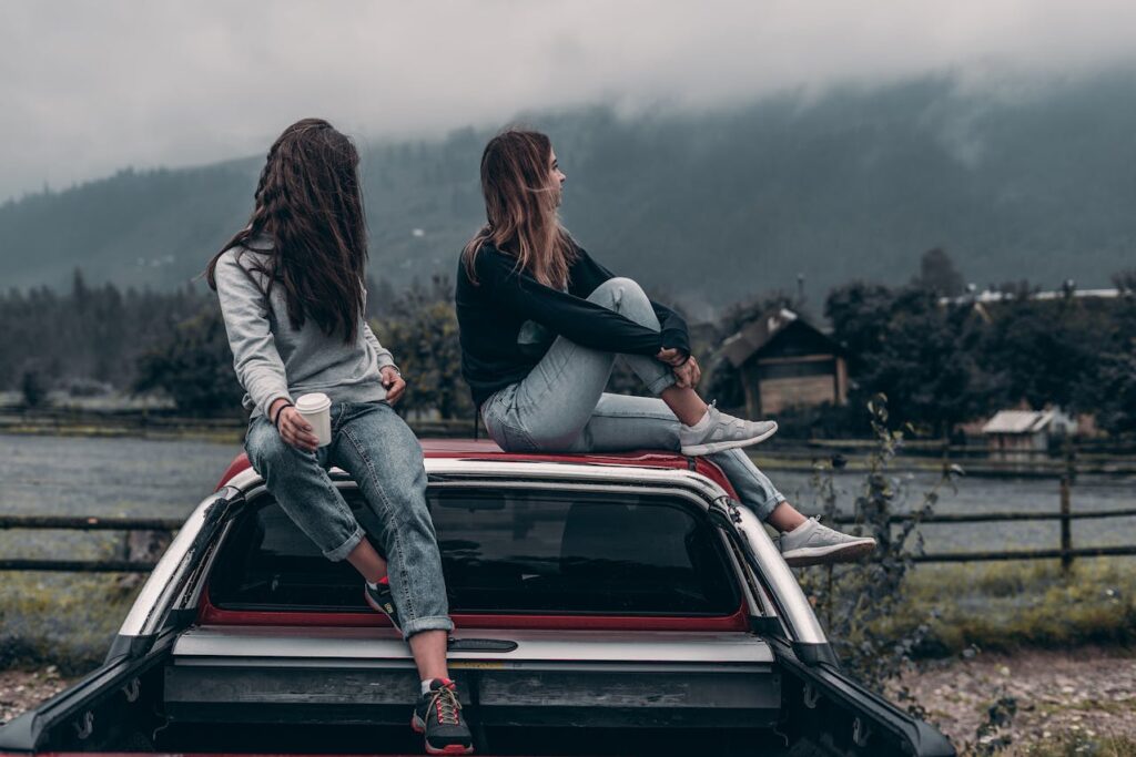 Two women were locked out of their keyless car