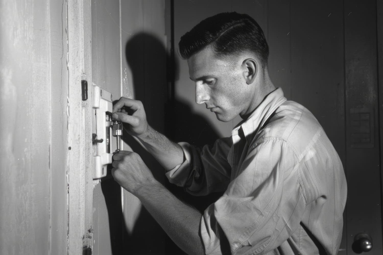A man trying to enter his house